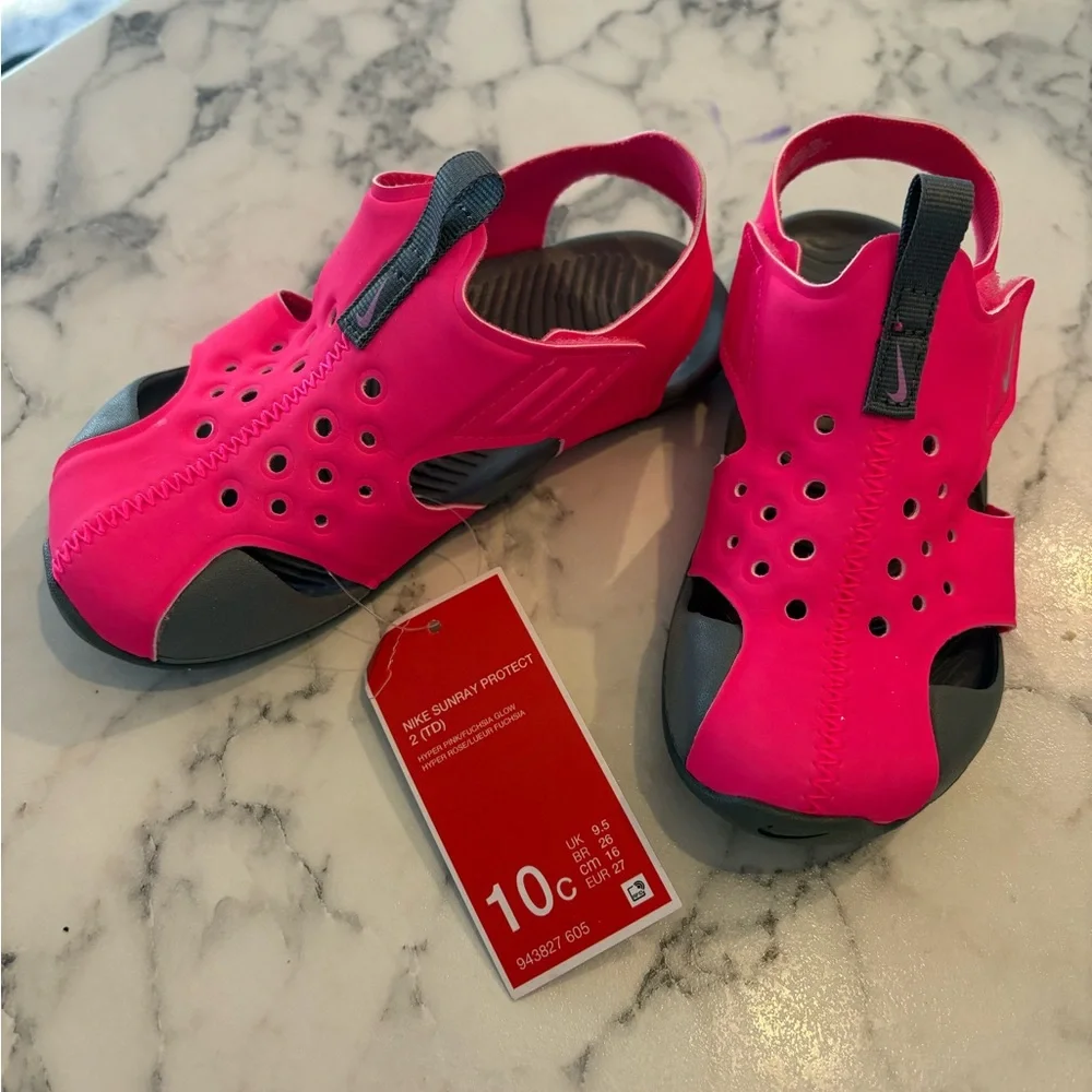 Nike Kids Pink and Gray Water Shoes